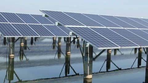 Solar Panel eco system. Alternative energy generation, ecological concept Stock Footage 254105005