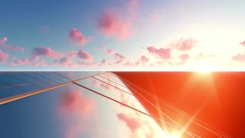 Solar Panel eco system. Alternative energy generation, ecological concept Stock Footage 254105609