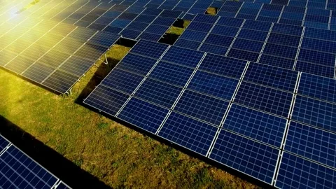 Solar Panel eco system. Alternative energy generation, ecological concept Stock Footage 254105667