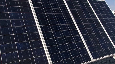 Solar Panel eco system. Alternative energy generation, ecological concept Stock Footage 254105727