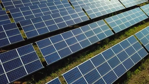 Solar Panel eco system. Alternative energy generation, ecological concept Stock Footage 254105728