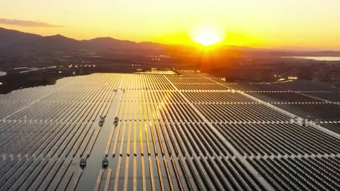 Solar Panel eco system. Alternative energy generation, ecological concept Stock Footage 254105794