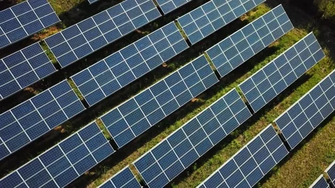Solar Panel eco system. Alternative energy generation, ecological concept Stock Footage 254106052