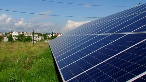 Solar Panel eco system. Alternative energy generation, ecological concept Stock Footage 254106095