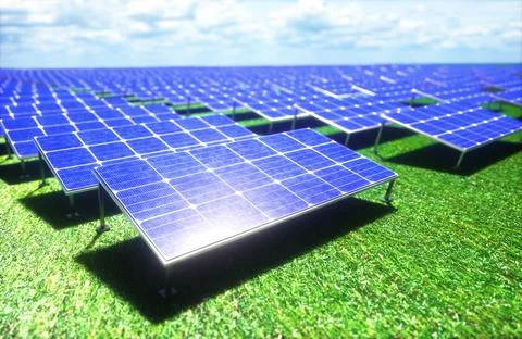 Solar Panel Ecological Renewable Energy Stock Illustration