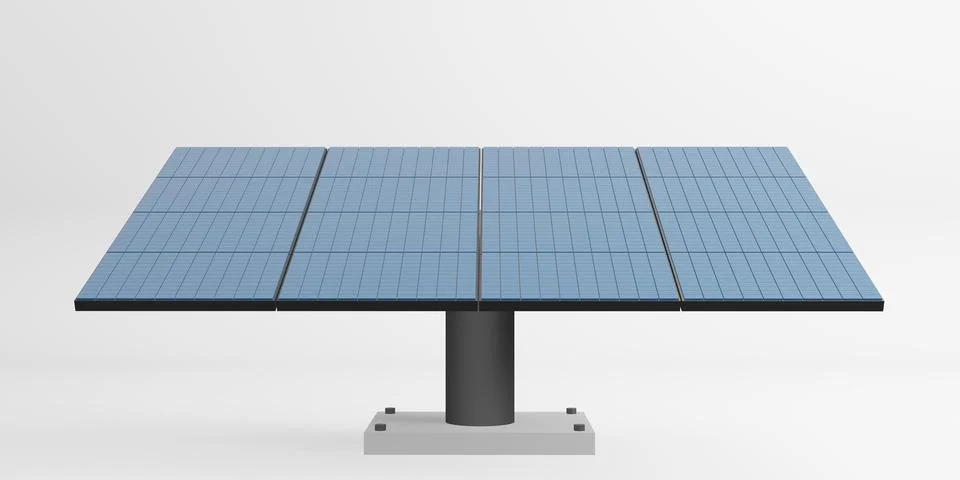 Solar panel electrical storage panel mockup solar power 3D illustration Stock Illustration