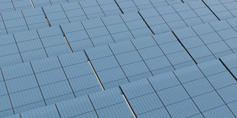 Solar panel electrical storage panel mockup solar power 3D illustration Stock Illustration
