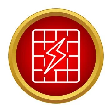 Solar panel electricity generating renewable energy icon Stock Illustration