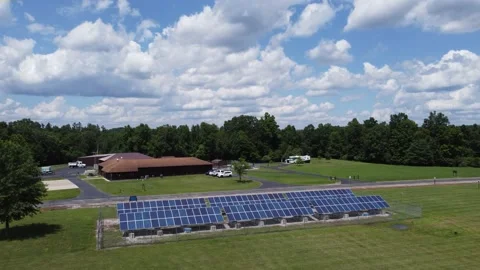 Solar Panel Energy Farm Stock Footage 157026490