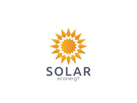 Solar panel energy logo icon. zero waste concept design Stock Illustration