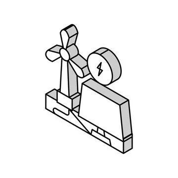 Solar panel energy saving isometric icon vector illustration イラスト素材