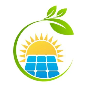 Solar panel Energy vector logo template Stock Illustration