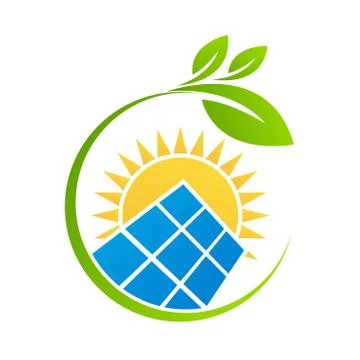 Solar panel Energy vector logo template Stock Illustration