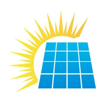 Solar panel Energy vector logo template Stock Illustration