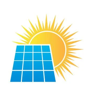 Solar panel Energy vector logo template Stock Illustration