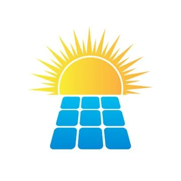 Solar panel Energy vector logo template Stock Illustration