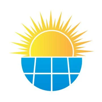 Solar panel Energy vector logo template Stock Illustration
