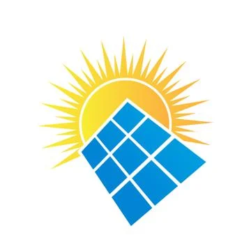 Solar panel Energy vector logo template Stock Illustration
