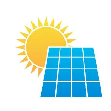 Solar panel Energy vector logo template Stock Illustration