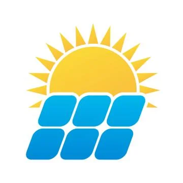 Solar panel Energy vector logo template Stock Illustration