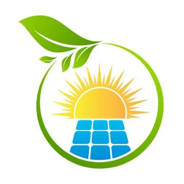 Solar panel Energy vector logo template Stock Illustration