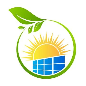 Solar panel Energy vector logo template Stock Illustration