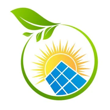 Solar panel Energy vector logo template Stock Illustration
