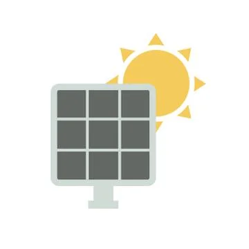 Solar Panel Energy Vector Template Design Illustration. Stock Illustration