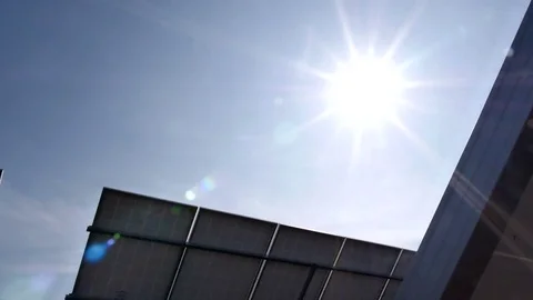 Solar Panel face sunlight Stock Footage 74426161