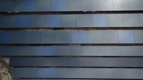 Solar panel farm, alternative green eco-friendly energy. drone point. Top view. Stock Footage 116274876