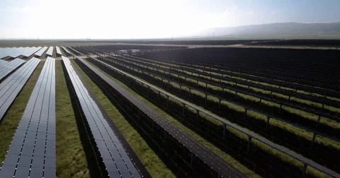 Solar Panel Farm Stock Footage 73819854