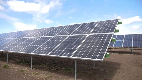 Solar panel farm Stock Footage 74604347