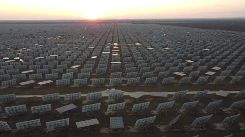 Solar Panel Farm Stock Footage 171579740