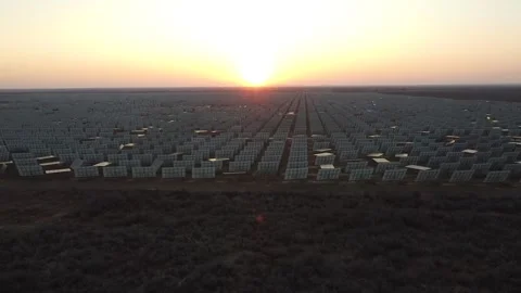 Solar Panel Farm Stock Footage 171579747