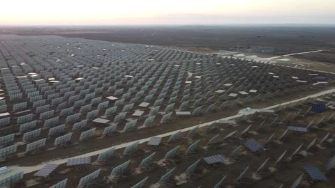Solar Panel Farm Stock Footage 171579748