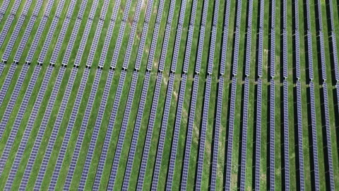 Solar panel farm Stock Footage 334906564