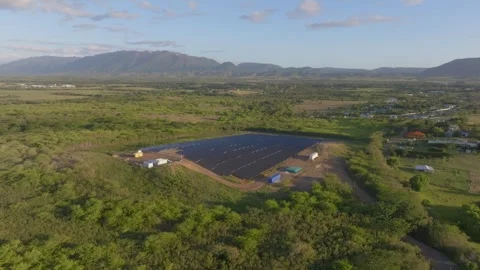 Solar Panel Farm Video stock 345024894