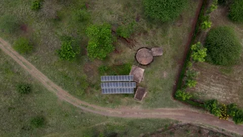 Solar panel in farm--Green bio organic low waste smart agriculture - Solar Stock Footage 150604808