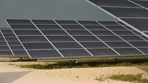 Solar Panel Farms Stock Footage 113320489