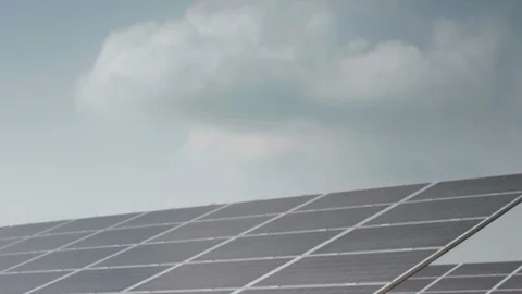 Solar Panel Farms Stock Footage 113320544