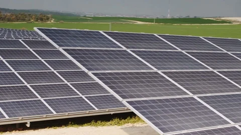 Solar Panel Farms Stock Footage 113320632