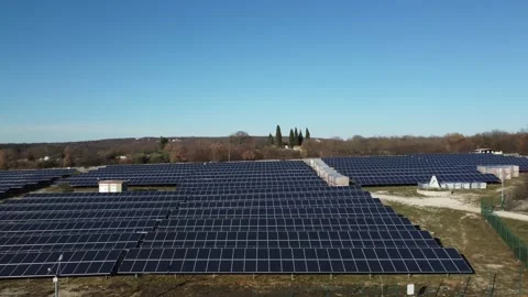 Solar panel field Stock Footage 168474214