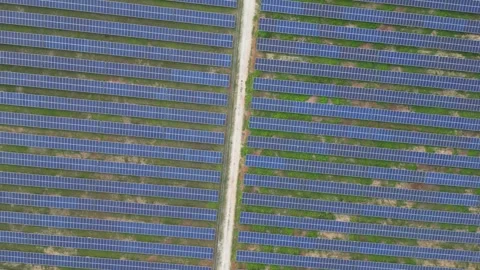 Solar panel field seen from above Stock-Footage 330760477