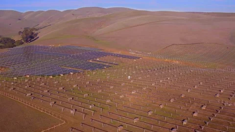 Solar Panel Field Under Construction 03 Stock Footage 242297947