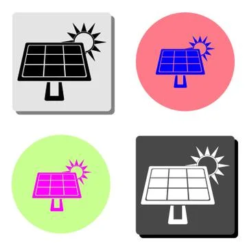 Solar panel. flat vector icon Ilustración de archivo