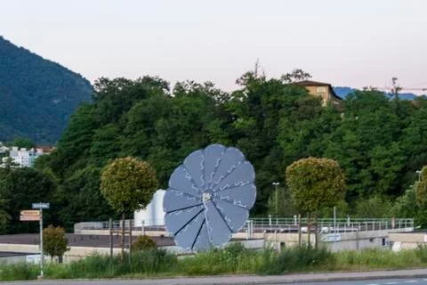 Solar Panel Flower Stock Photos