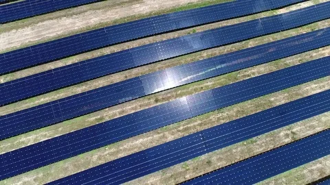 Solar Panel Flyby1 4k Video Video stock 76782356