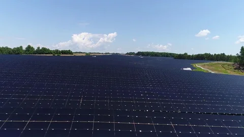 Solar Panel Flyby2 4k Video Video stock 76782685