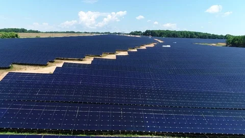 Solar Panel Flyby3 4k Video Video stock 76782884