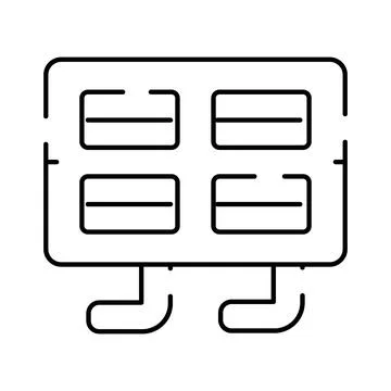 Solar panel generating clean electricity using renewable energy Stock Illustration